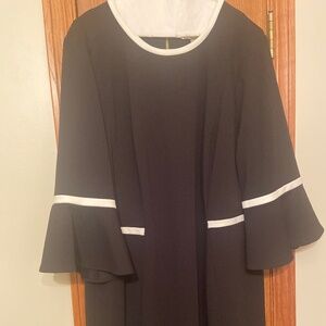 Black Calvin Klein Dress with White Stripe